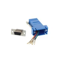 Xiav DB9 Poj Niam rau RJ45 Jack Console Adapter
