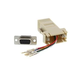 DB9 Poj Niam rau RJ11 Poj Niam Modular Adapter