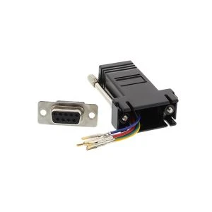 DB9 Poj Niam rau RJ12 Poj Niam Modular Adapter