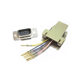 DB9 Txiv neej rau RJ45 Modular Adapter Kit