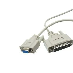 Null Modem DB9 Poj niam los DB25 Txiv neej Cable