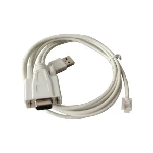 DB9 Femael Rau RJ11 6P4C USB 2.0 Xov Tooj Cable